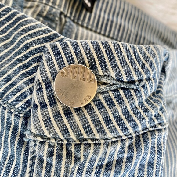 Design Lab company vintage blue and white cotton striped pants, women’s size 26 - Picture 9 of 16